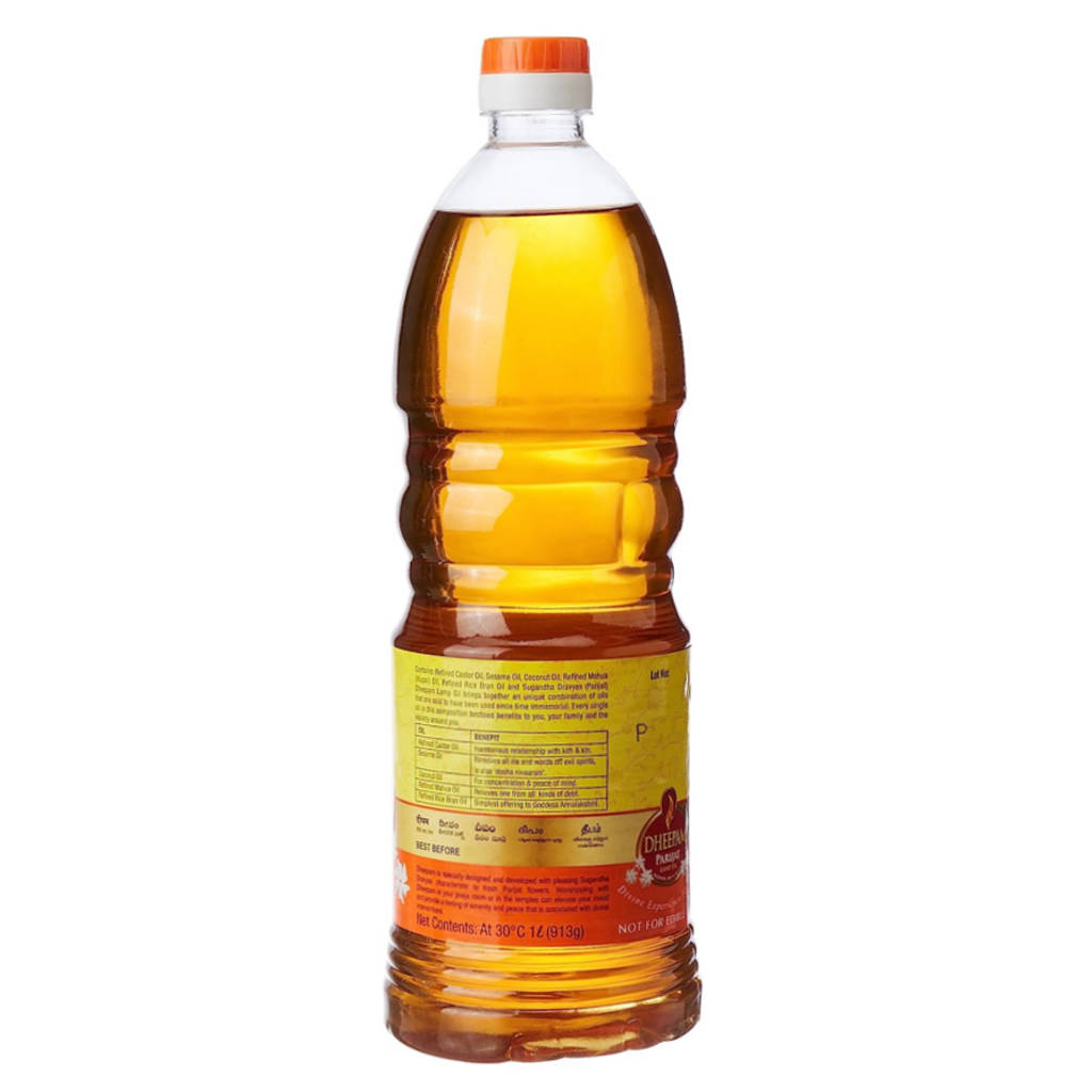 Dheepam Parijat Lamp Oil 1 Ltr Pet Bottle