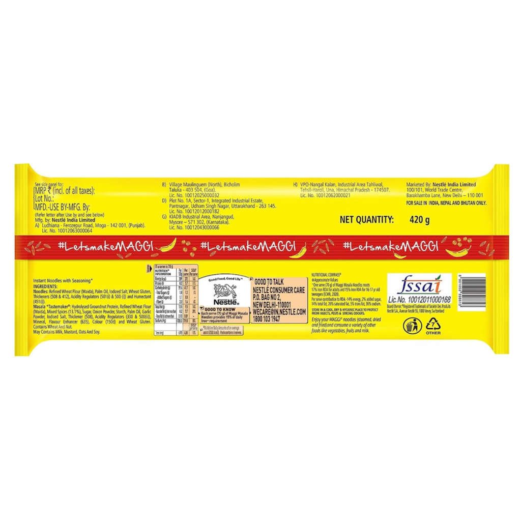 Nestle Maggi 2-Minutes Masala Noodles 420g