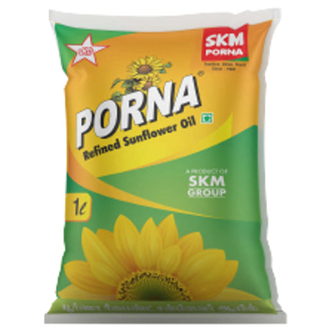 Porna Sunflower Oil 1 Litre Pouch 