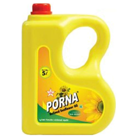 Porna Sunflower Oil 5 Litre Can 