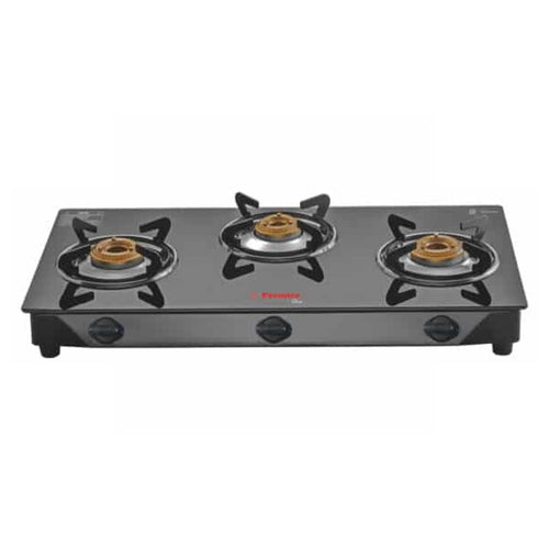 Premier Glow Glass Top Gas Stove 3Burner Black 