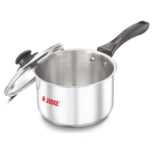 Judge Classic Stainless Steel Sauce Pan With Glass Lid 160mm 