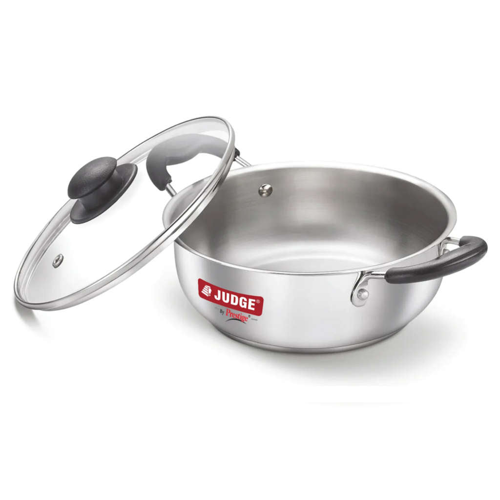 Judge Classic Stainless Steel Kadai With Glass Lid 200mm