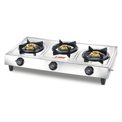 Judge Aura Delight LP Stainless Steel Gas Stove 3Burner 