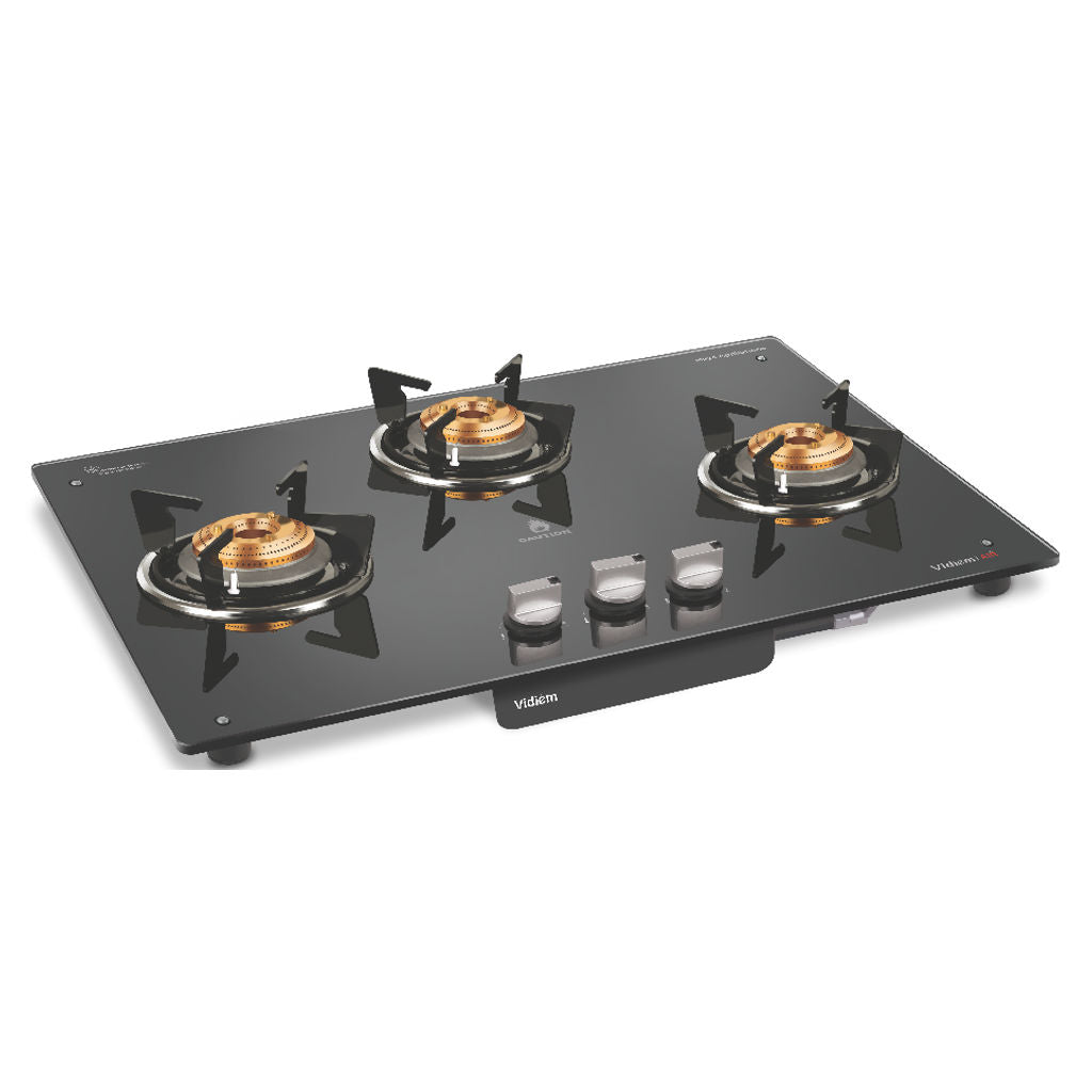 Vidiem Air Hob Glass Top Gas Stove 3 Burner