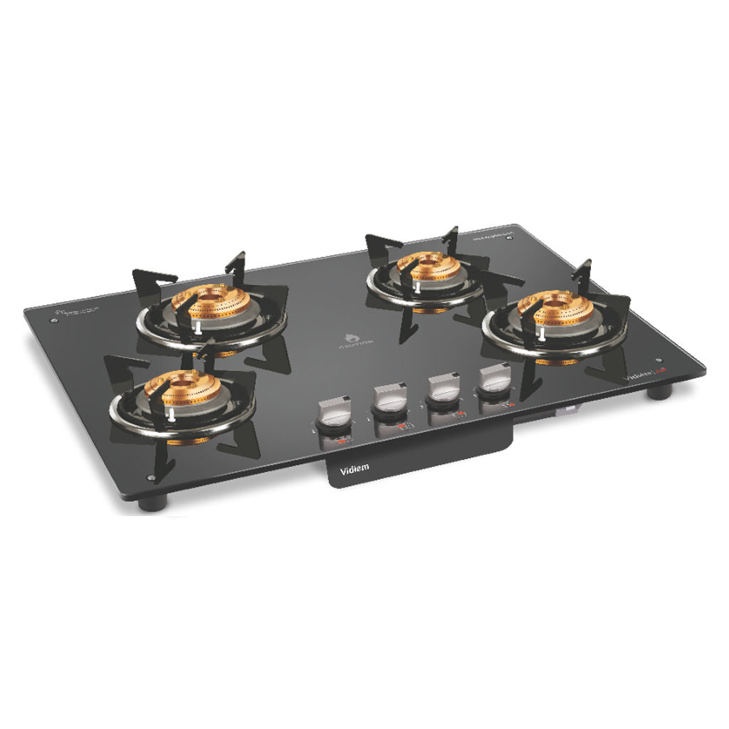 Vidiem Air Hob Glass Top Gas Stove 4 Burner