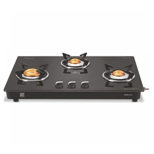 Vidiem Edge Pro Glass Top Gas Stove 3 Burner 