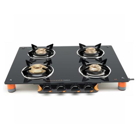 Vidiem Air Pride Glass Top Gas Stove 4 Burner 