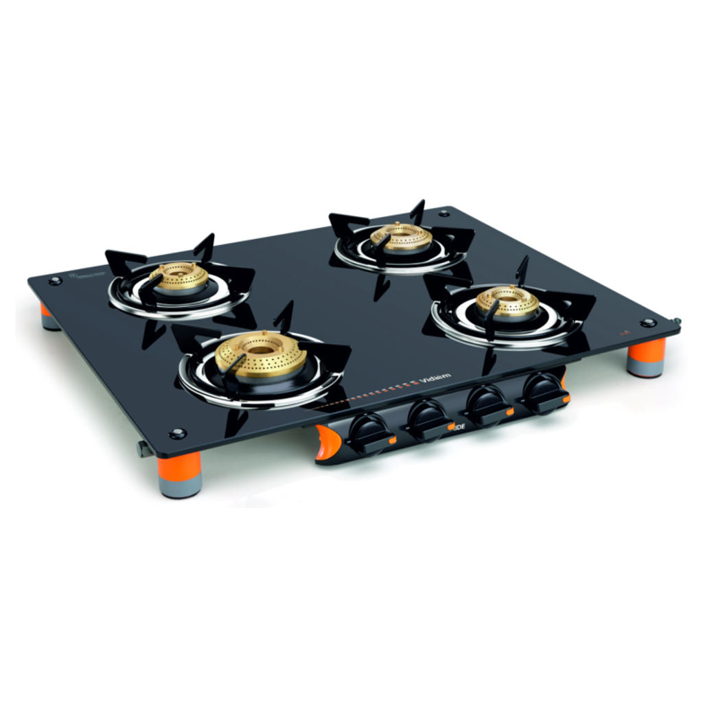 Vidiem Air Pride Glass Top Gas Stove 4 Burner