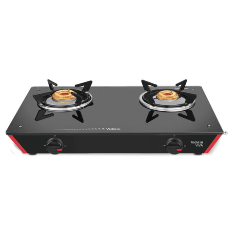 Vidiem Viva Glass Top Gas Stove 2 Burner 