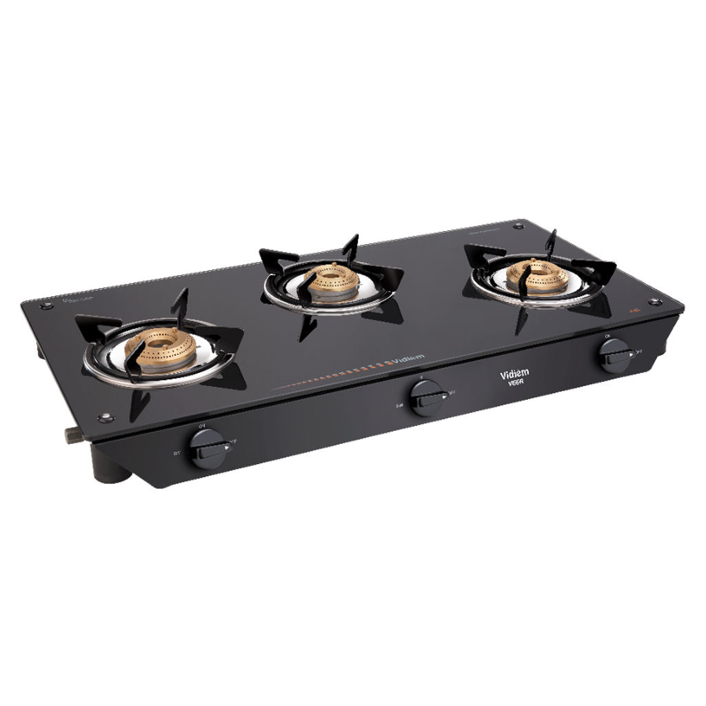 Vidiem Veer Glass Top Gas Stove 3 Burner