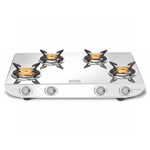 Vidiem Tusker Stainless Steel Gas Stove 4 Burner 