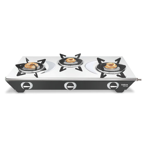 Vidiem Viva Pro Stainless Steel Gas Stove 3 Burner 