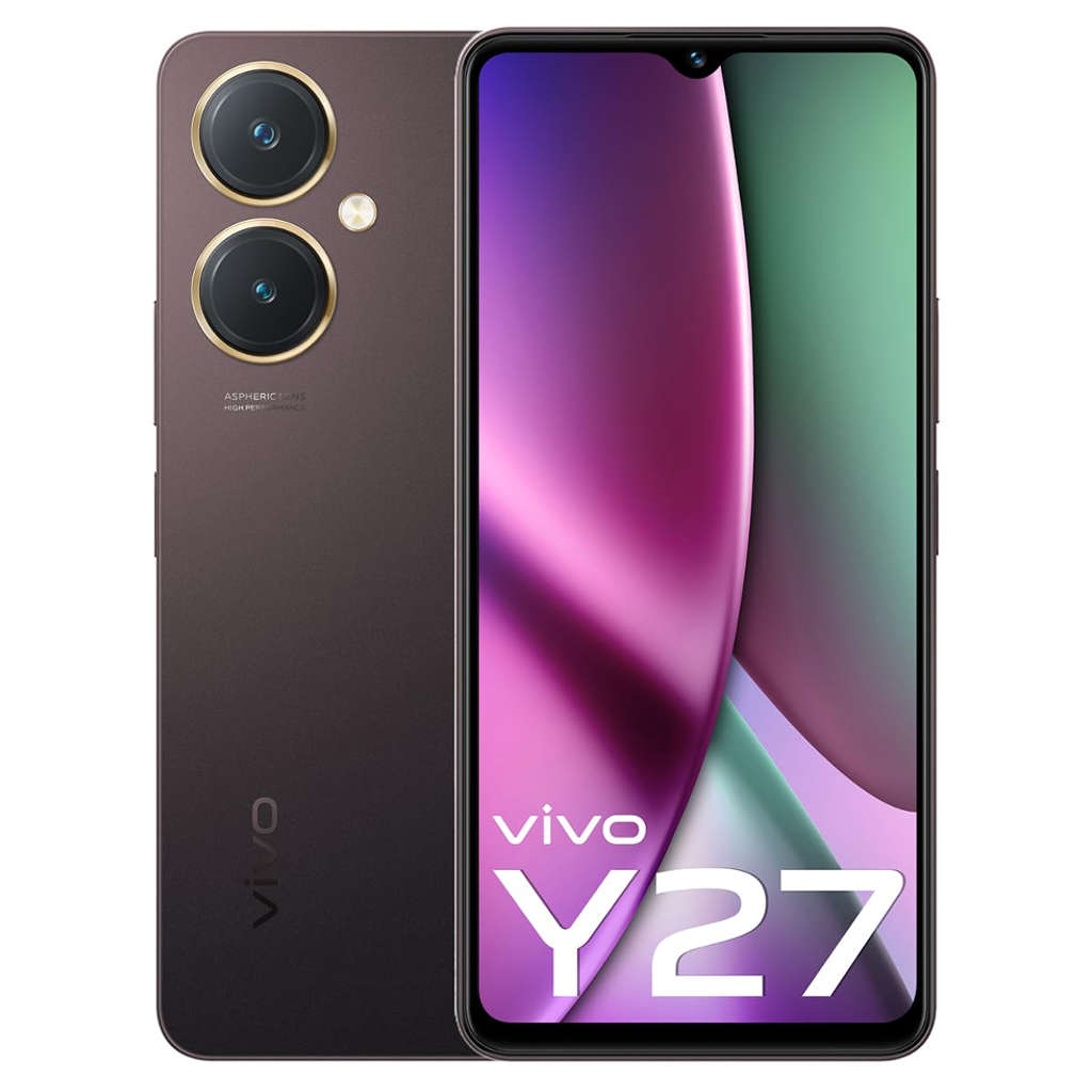 Vivo Y27 Smartphone 6GB RAM 128GB Storage Burgundy Black