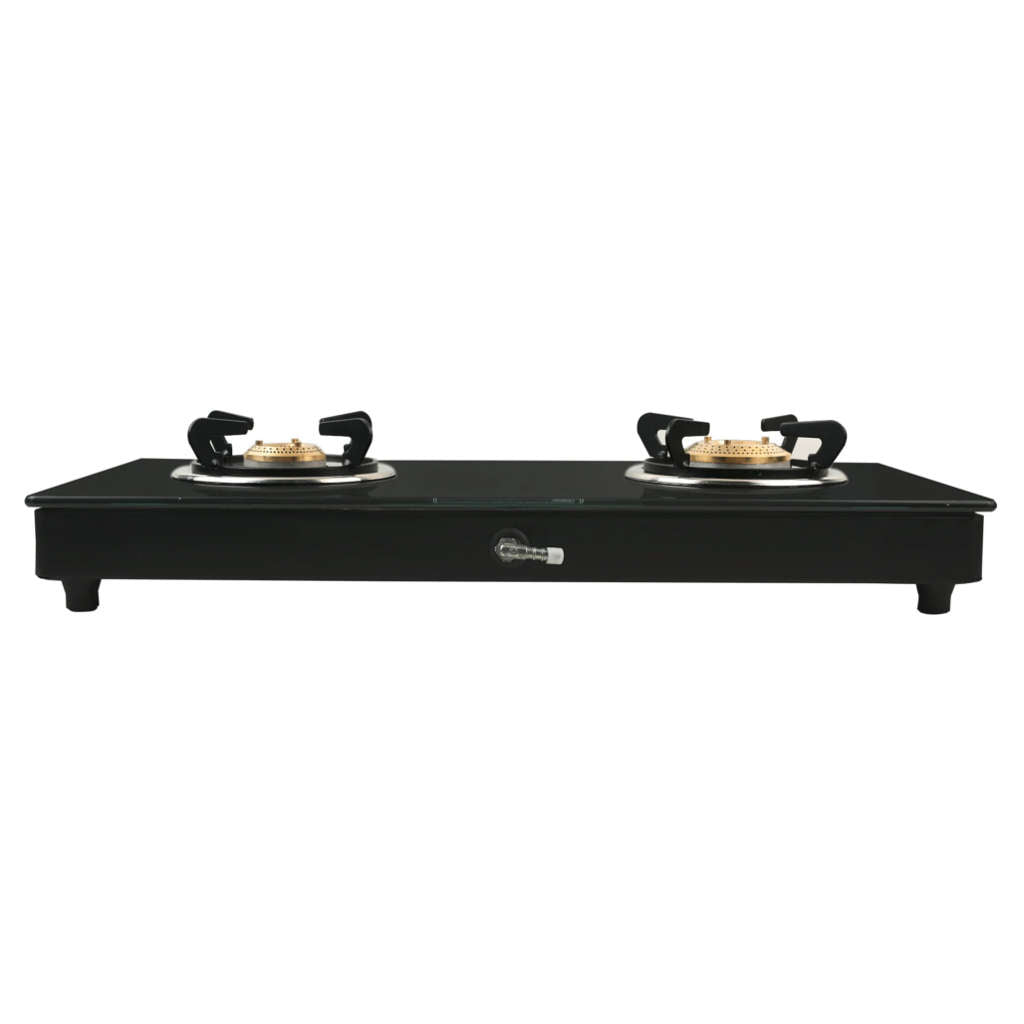 Faber Jumbo Glass Top Gas Stove 2 Brass Burner