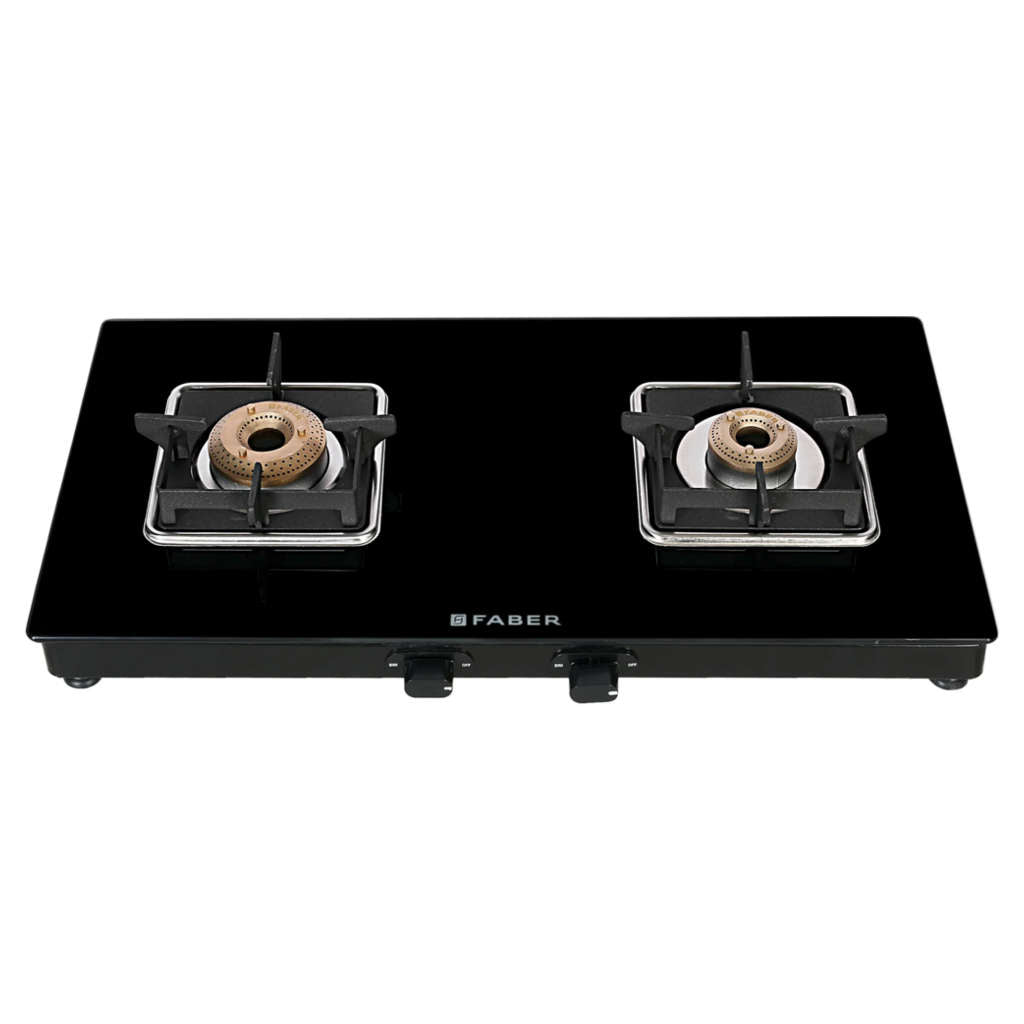 Faber Remo Glass Top Gas Stove 2 Brass Burner