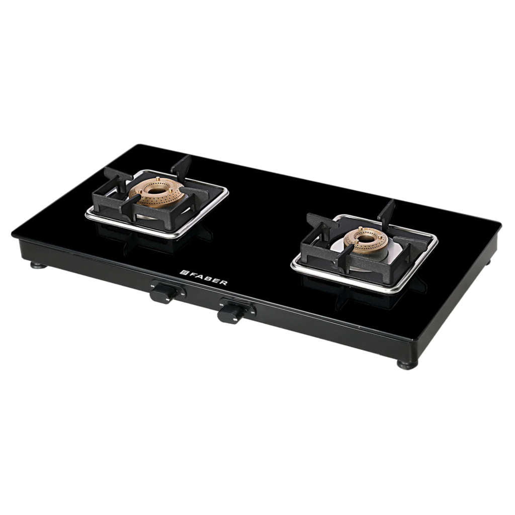 Faber Remo Glass Top Gas Stove 2 Brass Burner