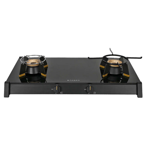 Faber Genius 752 Glass Top Gas Stove 2 Brass Burner 