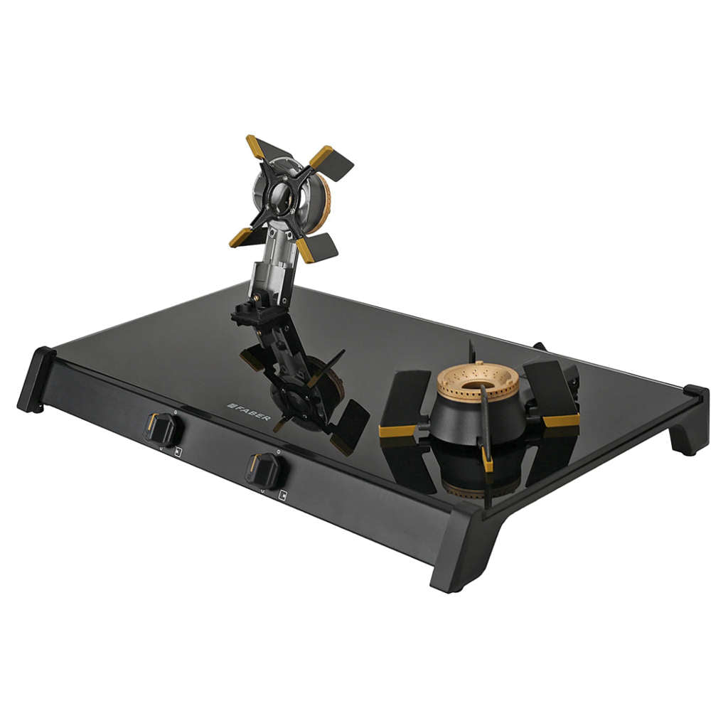 Faber Genius 752 Glass Top Gas Stove 2 Brass Burner