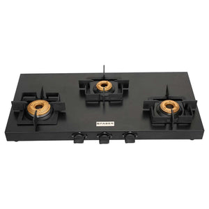 Faber Hob Roma BK CI Cooktop 3 Brass Burner 