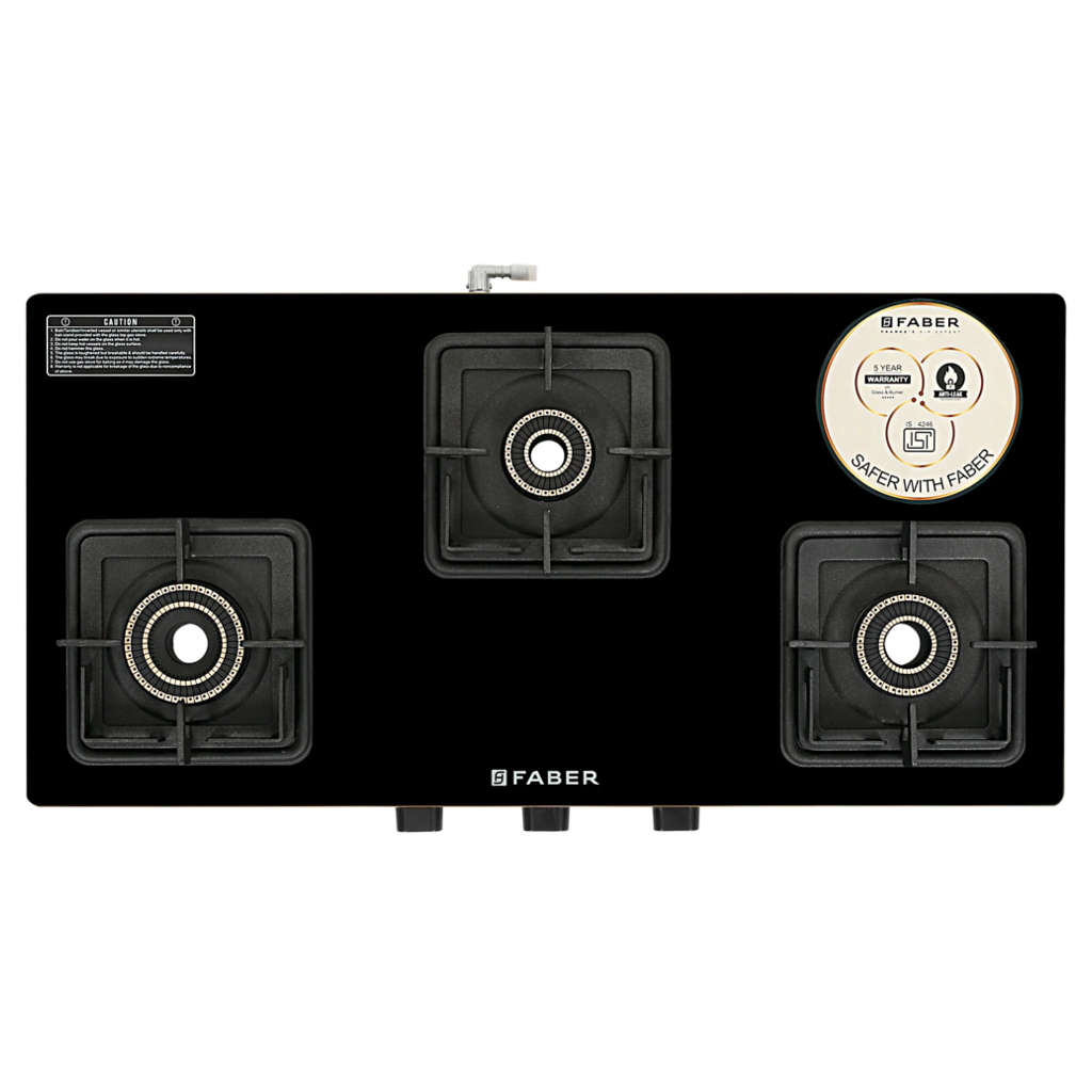 Faber Prince Plus Gas Stove 3 Brass Burner