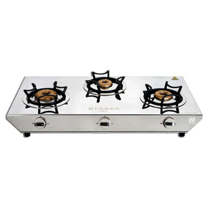 Faber Hilux Max Stainless Steel Cooktop 3 Brass Burner 