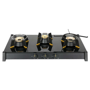 Faber Genius 753 Glass Top Gas Stove 3 Brass Burner 