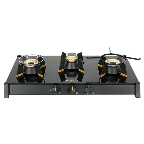 Faber Genius 753 AI Glass Top Gas Stove 3 Brass Burner 