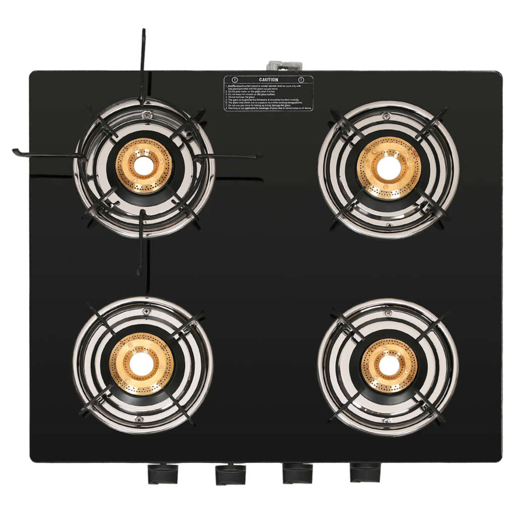 Faber Power Glass Top Gas Stove 4 Brass Burner