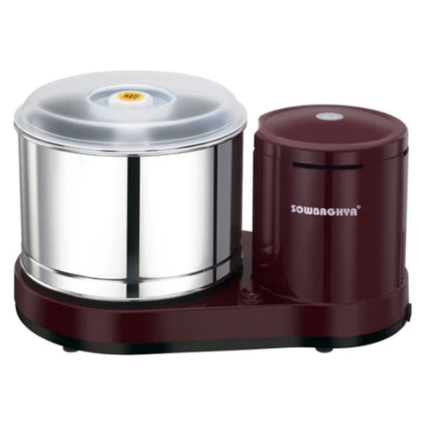 Sowbaghya Jumbo Wet Grinder With Coconut Scraper 3 Litre Maroon DTT7100 