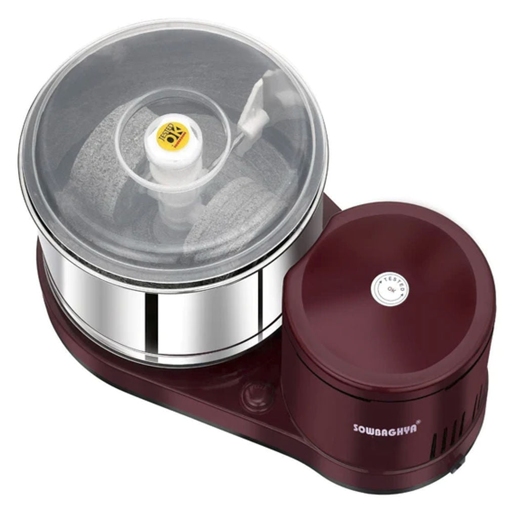 Sowbaghya Jumbo Wet Grinder With Coconut Scraper 3 Litre Maroon DTT7100