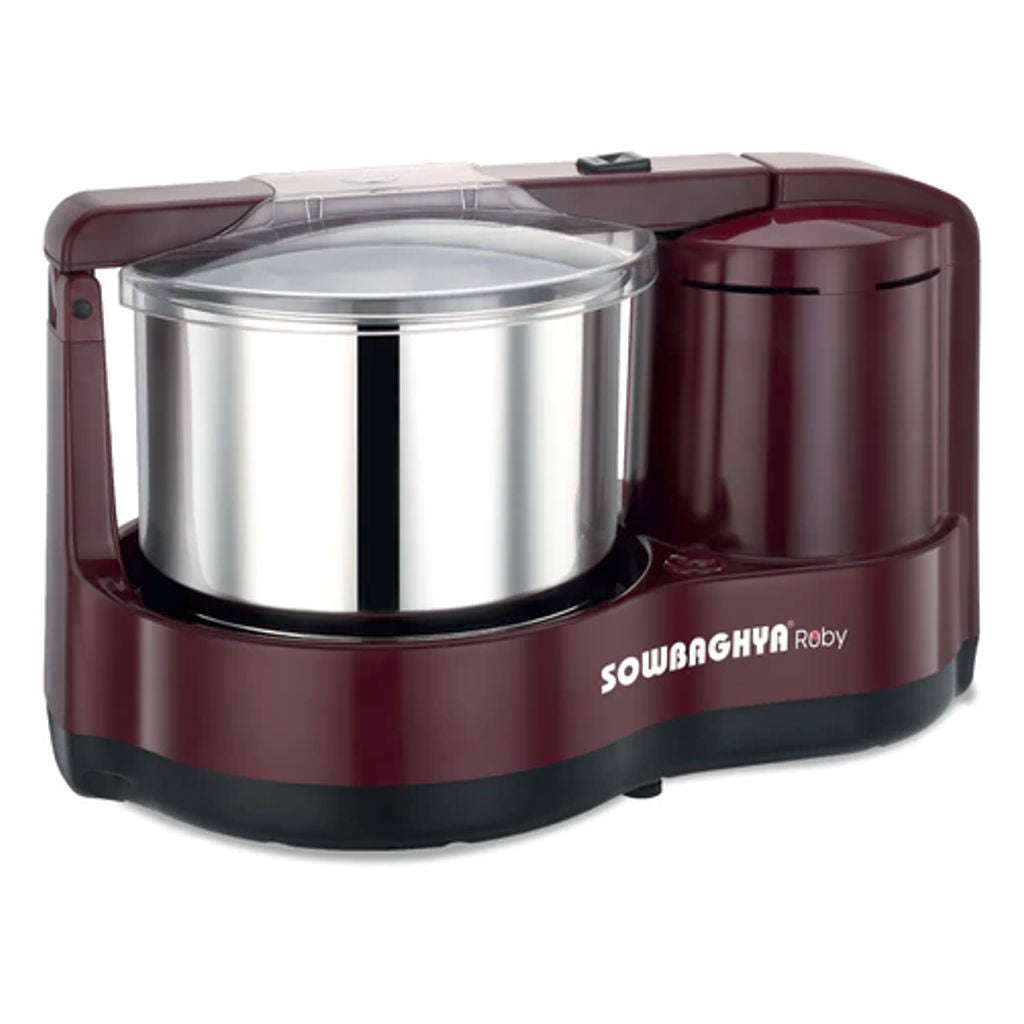 Sowbaghya Ruby Table Top Wet Grinder 2 Litre Maroon DTP4300 