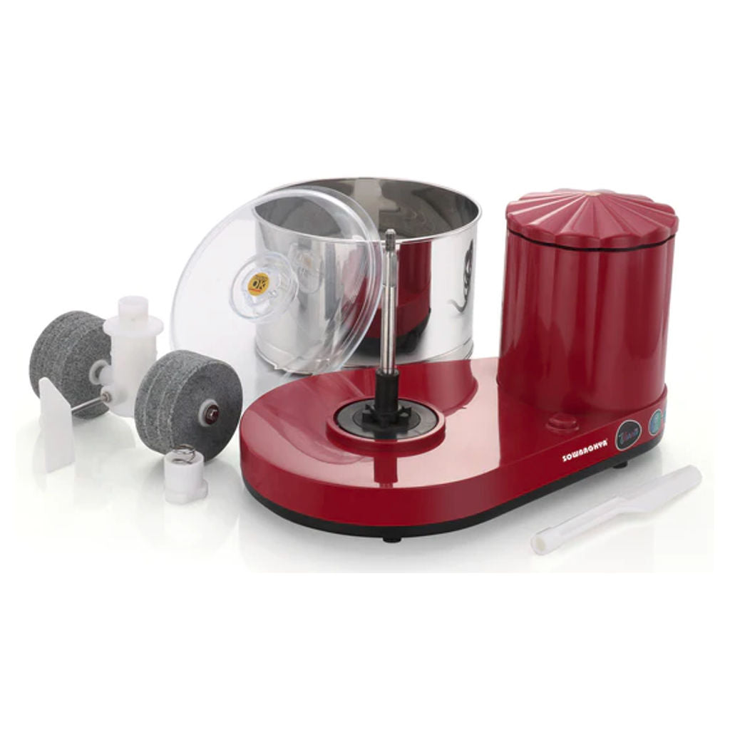 Sowbaghya Varna Table Top Wet Grinder With Attachment 2 Litre Maroon DTP6901