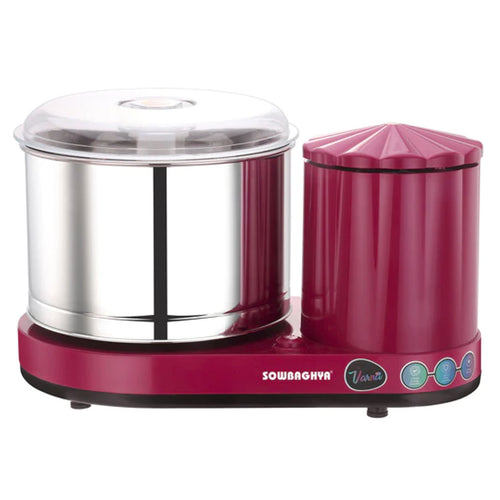 Sowbaghya Varna Table Top Wet Grinder With Attachment 2 Litre Pink DTP6901 