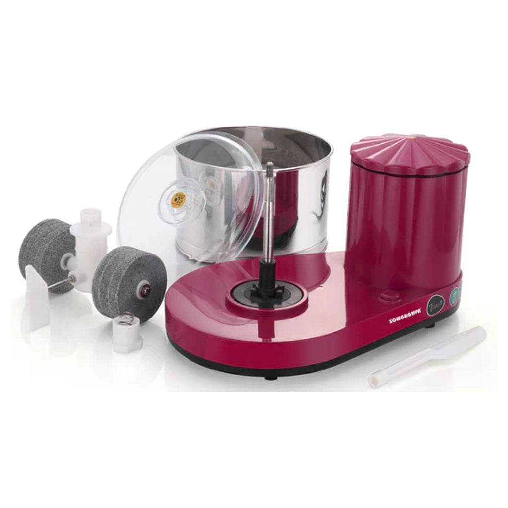 Sowbaghya Varna Table Top Wet Grinder With Attachment 2 Litre Pink DTP6901