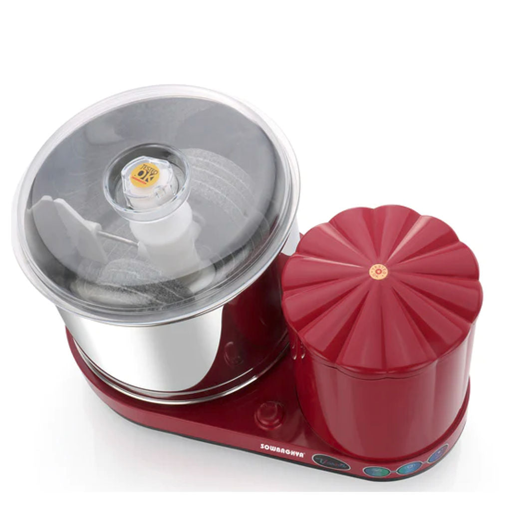 Sowbaghya Varna Wet Grinder 2 Litre 110V Maroon DTP6901V