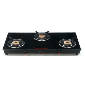 Sowbaghya Elite Glass Top Gas Stove 3 Burner GTSM07 