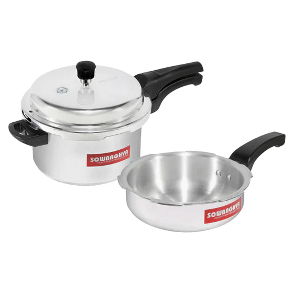 Sowbaghya Elite Induction Base Alu Pressure Cooker & Pan 5 Litre EPP05 