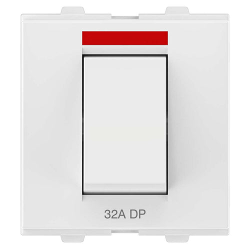 GM FourFive 32A Double Pole Switch With LED Indicator 2 Module AA 2 159 