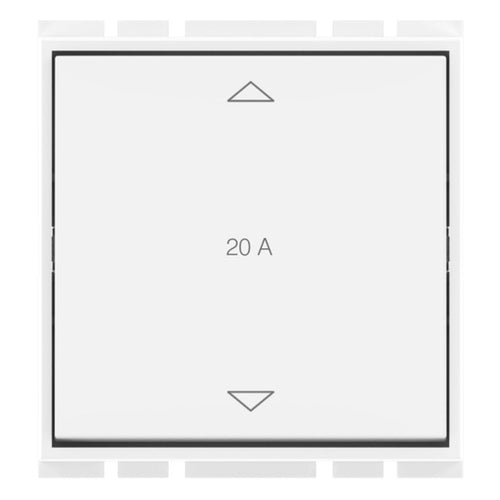 GM Flatino 20A 2 Way Switch 2 Module Glossy White AC 2 346 