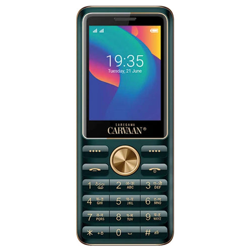 Saregama Carvaan Keypad Mobile Phone 1500 Pre-Loaded Hindi Songs 2.4 Inch Emerald Green M21 