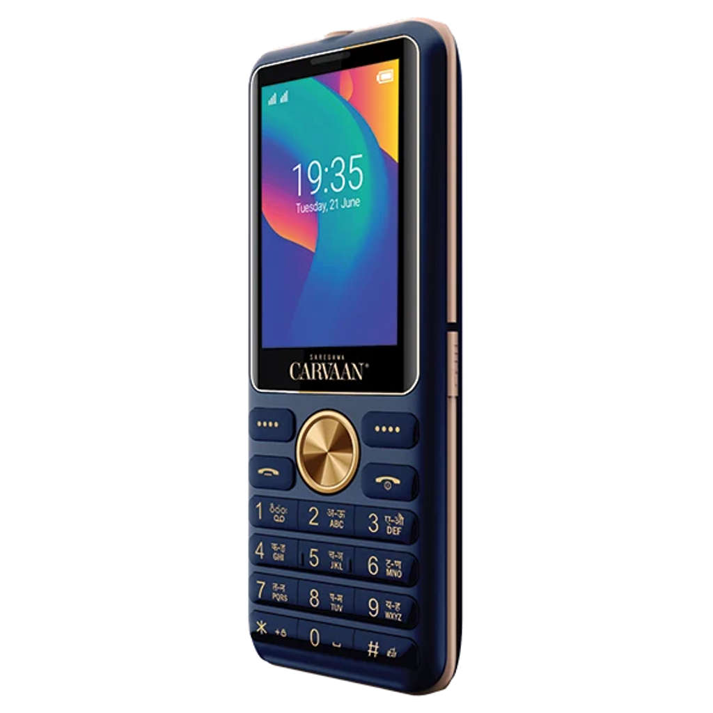 Saregama Carvaan Keypad Mobile Phone 1500 Pre-Loaded Hindi Songs 2.4 Inch Royal Blue M21