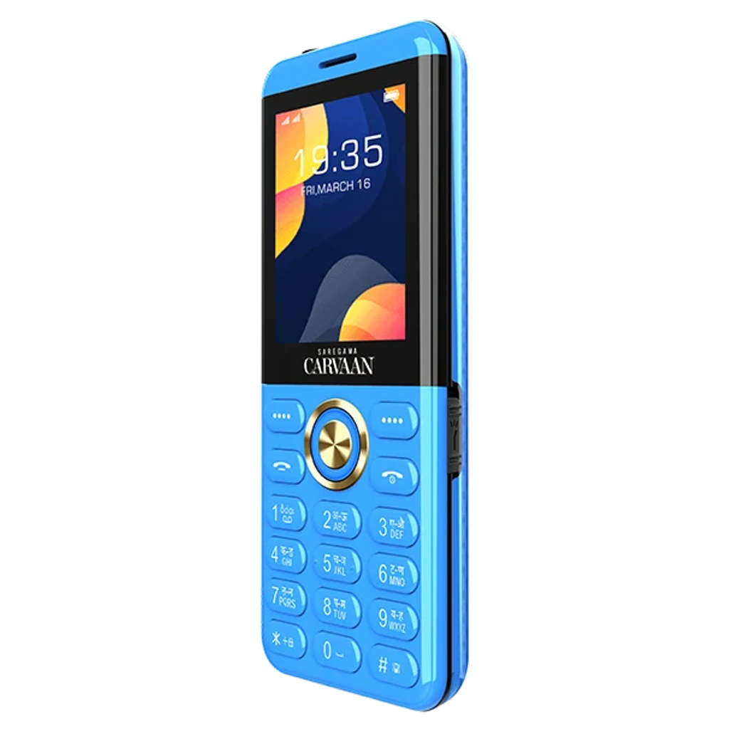 Saregama Carvaan Don M12 Keypad Mobile Phone 1000 Pre-Loaded Kannada Songs 1.8 Inch Orchid Blue