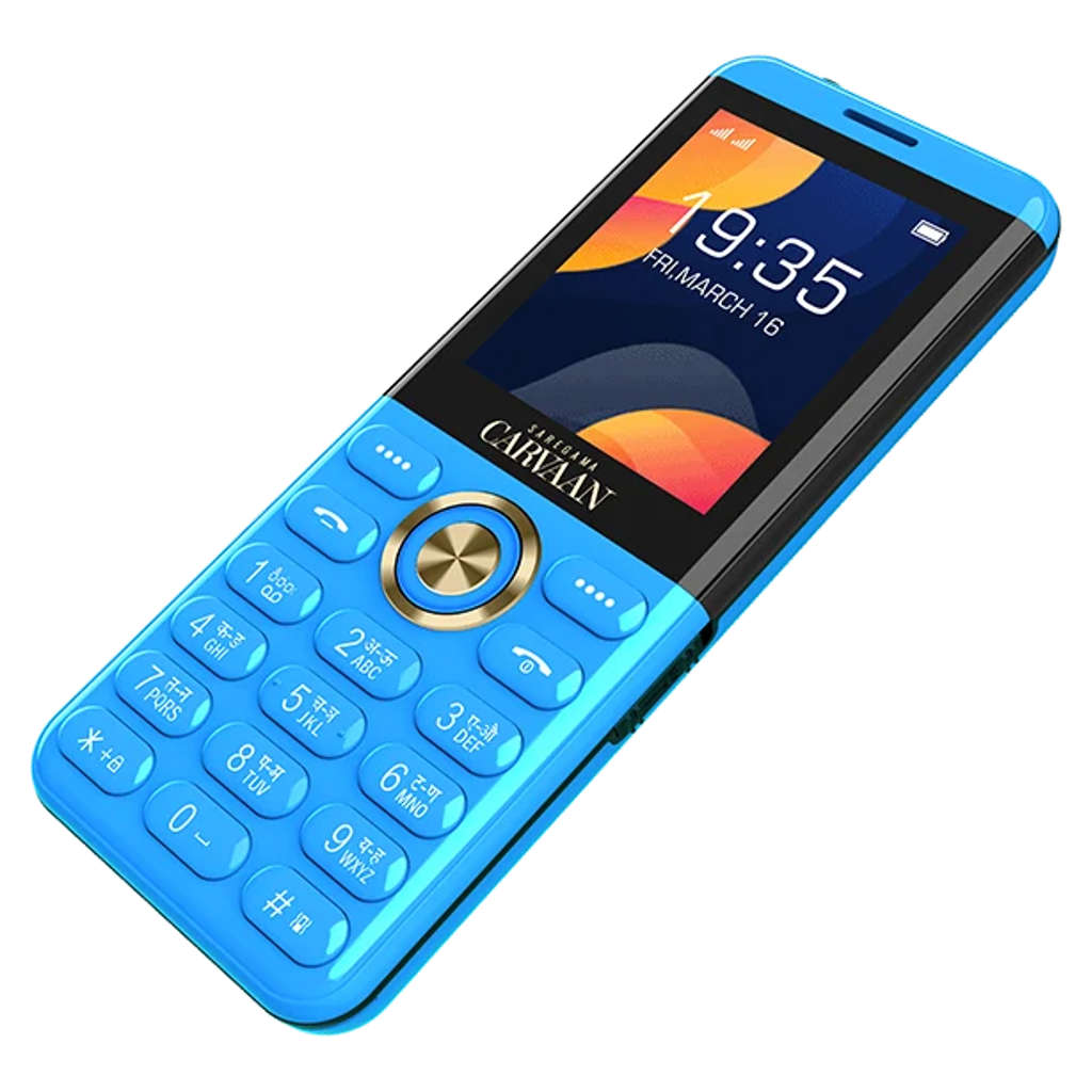 Saregama Carvaan Don M12 Keypad Mobile Phone 1000 Pre-Loaded Kannada Songs 1.8 Inch Orchid Blue