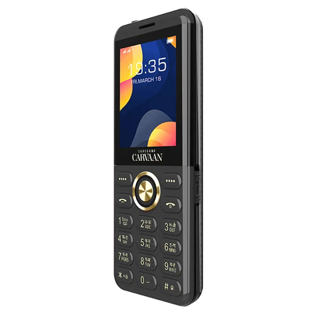 Saregama Carvaan Don M12 Keypad Mobile Phone 1000 Pre-Loaded Kannada Songs 1.8 Inch Classic Black