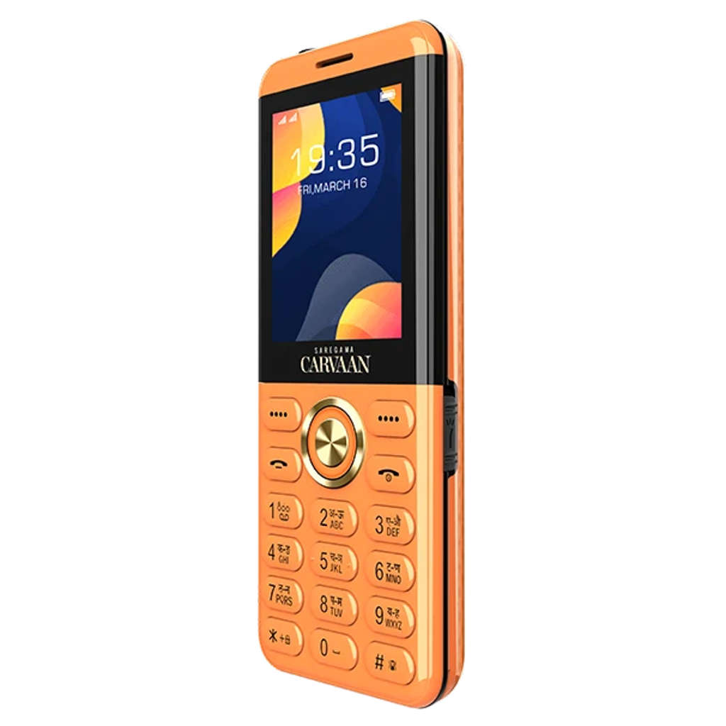 Saregama Carvaan Don M22 Keypad Mobile Phone 1000 Pre-Loaded Tamil Songs 2.4 Inch Iris Orange