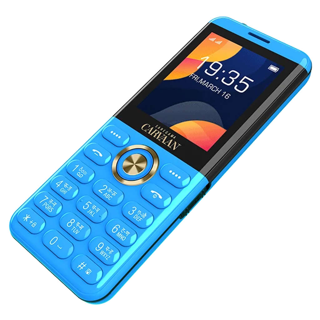 Saregama Carvaan Don M22 Keypad Mobile Phone 1000 Pre-Loaded Tamil Songs 2.4 Inch Orchid Blue