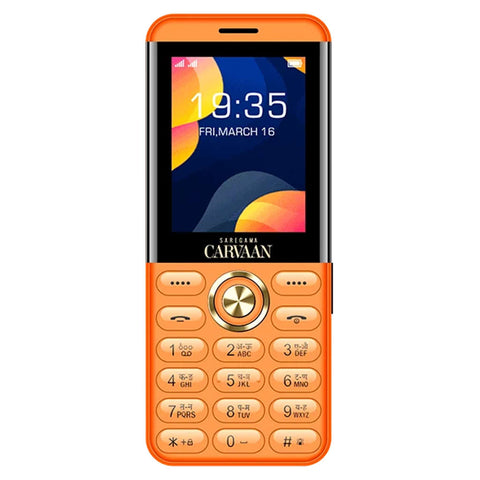Saregama Carvaan Don M22 Keypad Mobile Phone 1000 Pre-Loaded Hindi Songs 2.4 Inch Iris Orange 