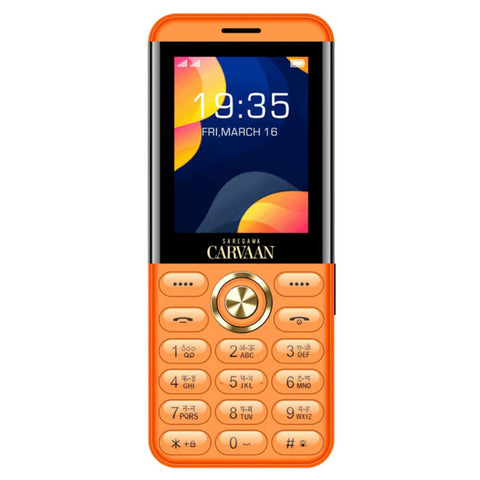 Saregama Carvaan Don M22 Keypad Mobile Phone 750 Pre-Loaded Devotional Songs 2.4 Inch Iris Orange 