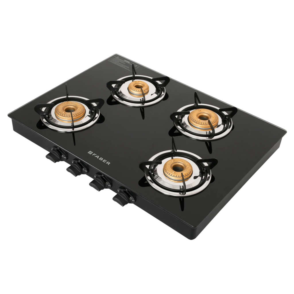 Faber Jumbo Neo XL Glass Top Gas Stove 4 Brass Burner